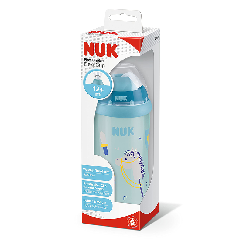 NUK CUP+PAILLE FLEXI300ML12M+
