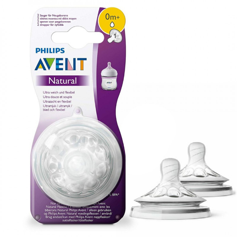 AVENT TETINES 0M+/2T*2 NATURAL