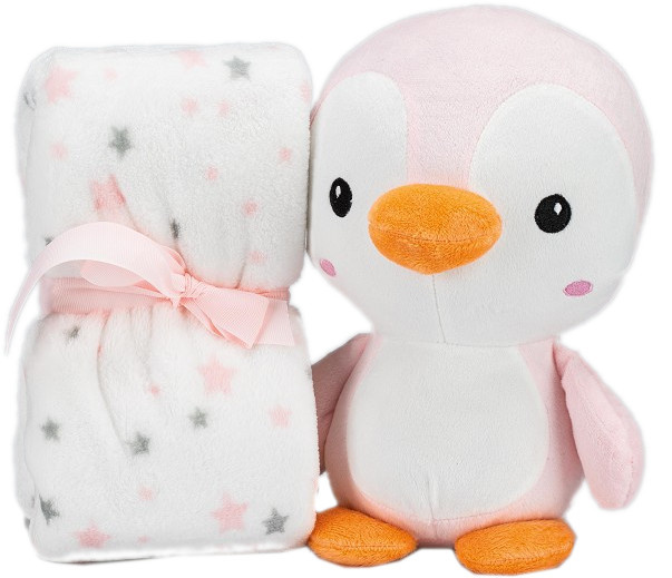 INTERBABY COUVERTURE ROSE+PINGOUIN