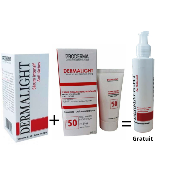 PRODERMA DERMALIGHT SERUM+ECRAN = GEL NETTOYANT GRATUIT