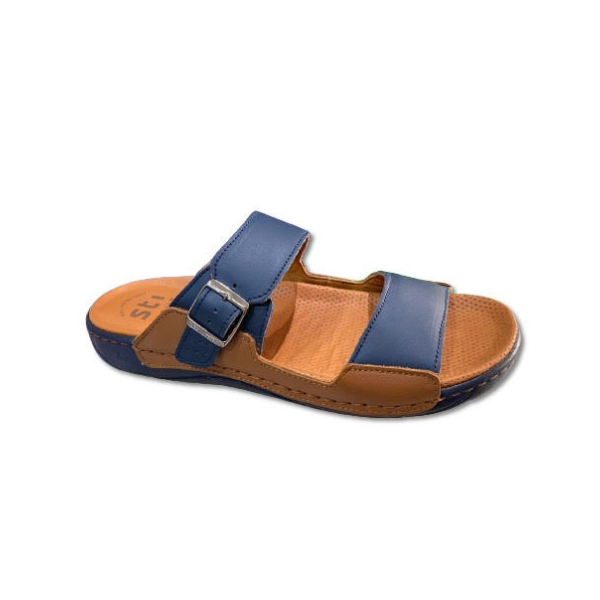 STI CLAQUETTE HOMME BLEU NUIT CARAMEL