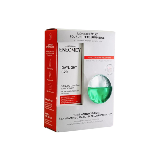 Eneomey Coffret Daylight C20 Soin Jour Anti-âge Antioxydant 30ml + Capsule Masque Peel Off C10 Offerte