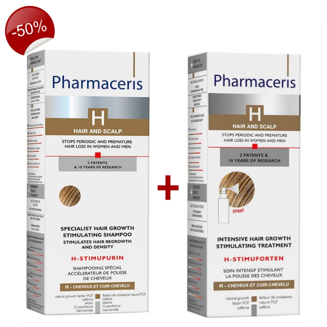 PHARMACERIS COFFRET ANTI CHUTE SHAMP H STIMUPURIN  + SPRAY STIMUFORTEN125 ML