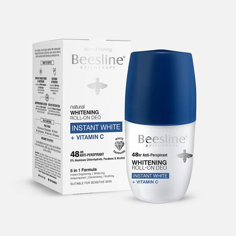 BEESLINE DEODORANT ROLL-ON INSTANT WHITE+VITAMINE C 50ML