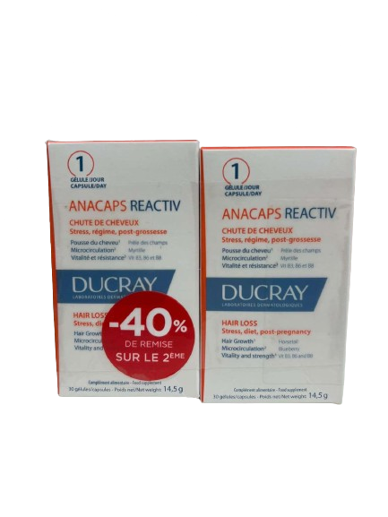 DUCRAY COFFRET 2*ANACAPS REACTIV 40% SUR 2EME