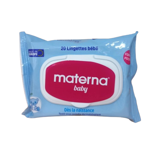 MATERNA LINGETTES FORMAT POCKET BLEU BOITE DE 20