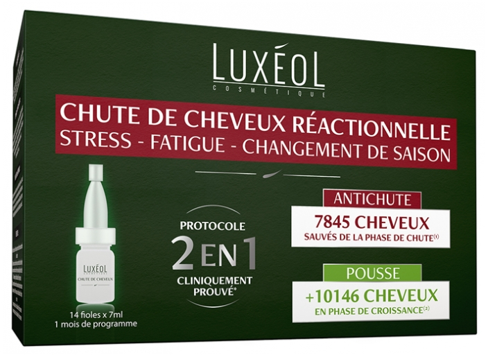 LUXEOL CHUTE DE CHEVEUX  REACTIONNELLE  2EN1 BOITE 14