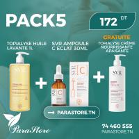 Pack 5: Topialyse Huile Lavante + Ampoule C Éclat + Crème Nourrissante Gratuite